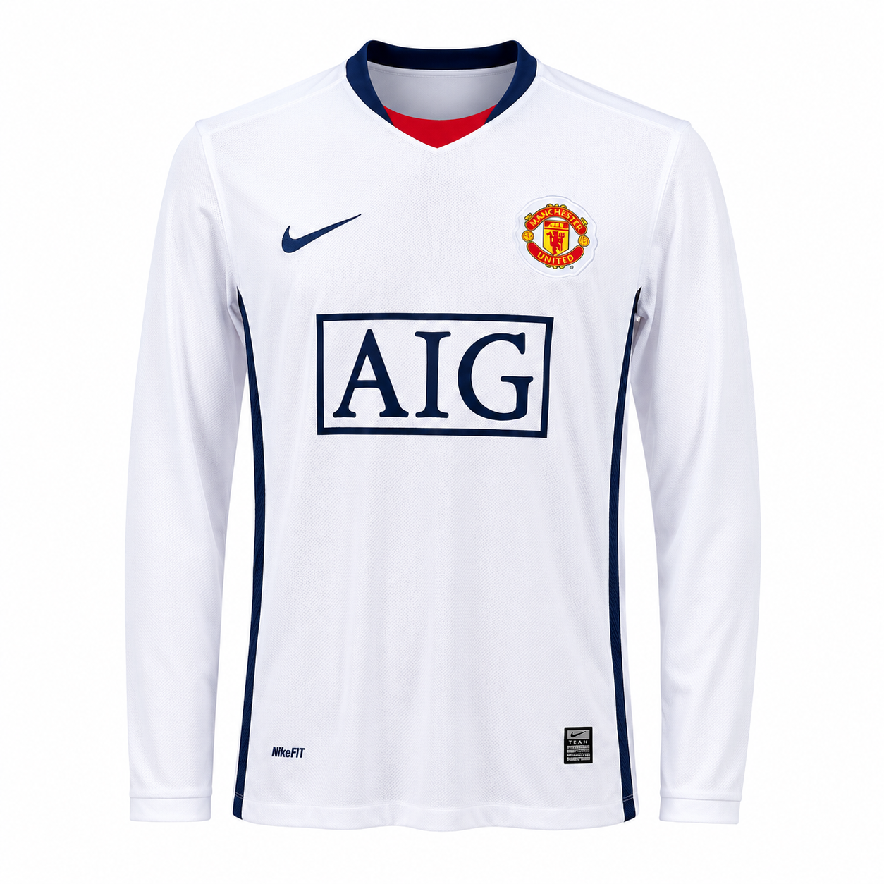 Manchester United 08/09 Away Mangas longa - Retrô