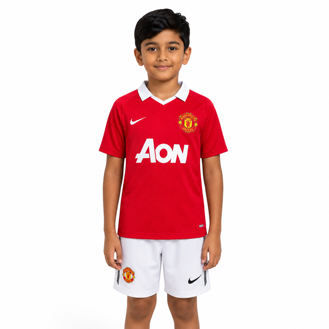 Manchester United 10/11 Home - Kids Kit - Retro