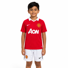 Manchester United 10/11 Home - Kids Kit - Retro