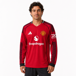 Manchester United 25/26 Home Long Sleeve - Torcedor
