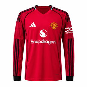 Manchester United 25/26 Home Long Sleeve - Torcedor