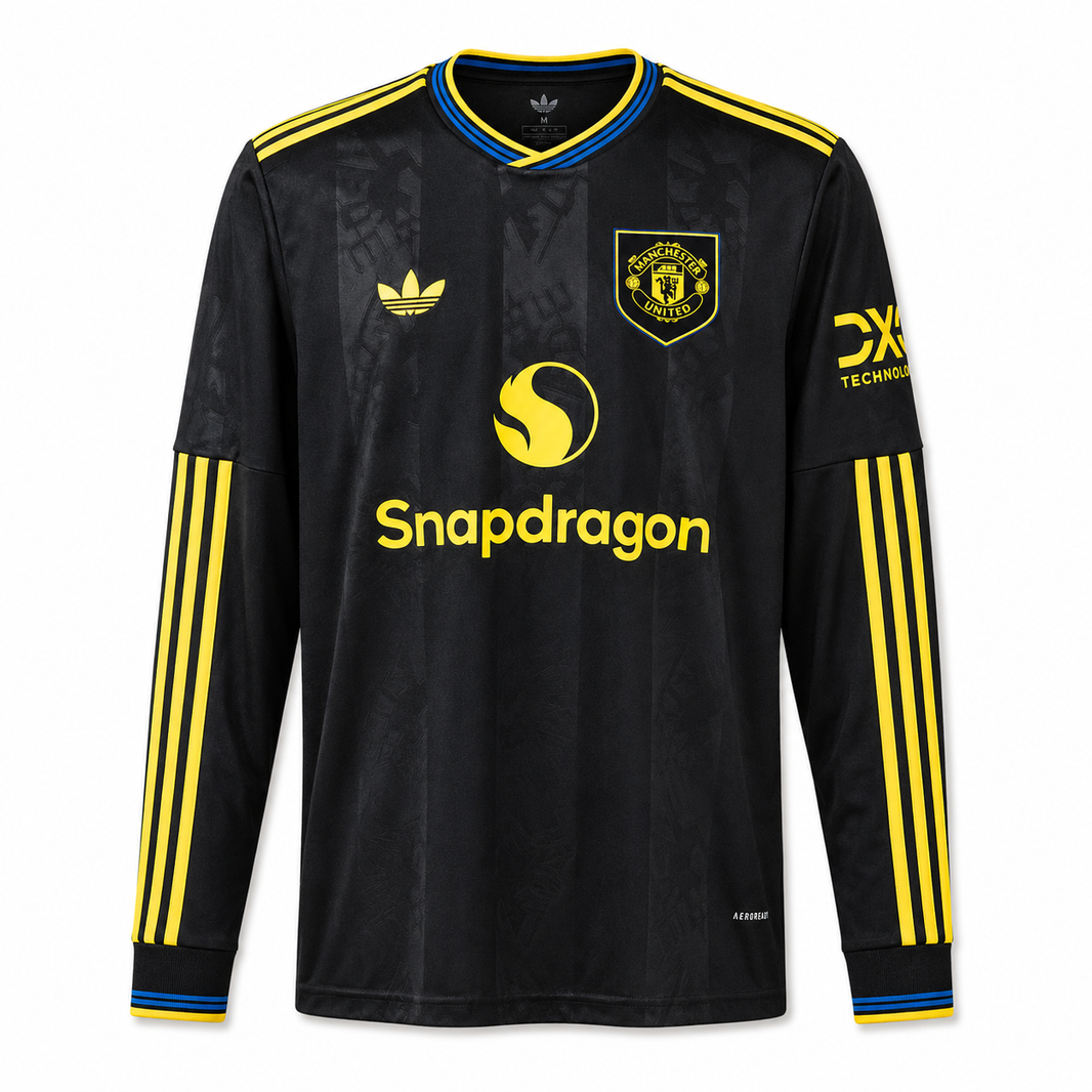 Manchester United 25/26 Terceiro Uniforme Visitante Manga Longa - Torcedor