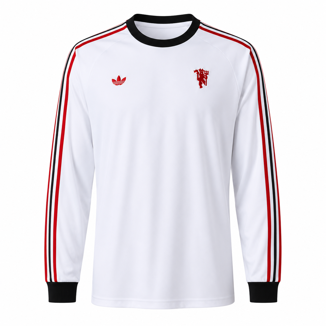Manchester United Terrace Icons Branca - Mangas longa - Retrô