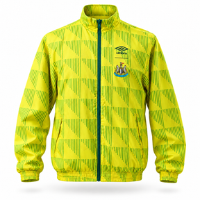 Newcastle United Reversible Jacket Windbreaker - Army Green & Yellow - Veste