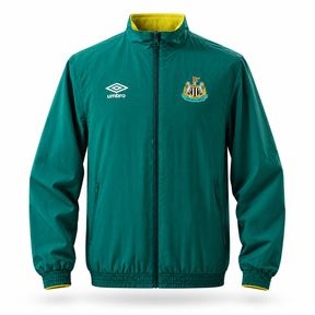 Newcastle United Reversible Jacket Windbreaker - Army Green & Yellow - Veste