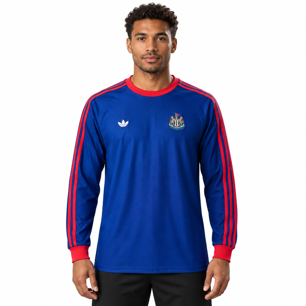 Newcastle United Camiseta Terrace Icons Manga Longa Azul