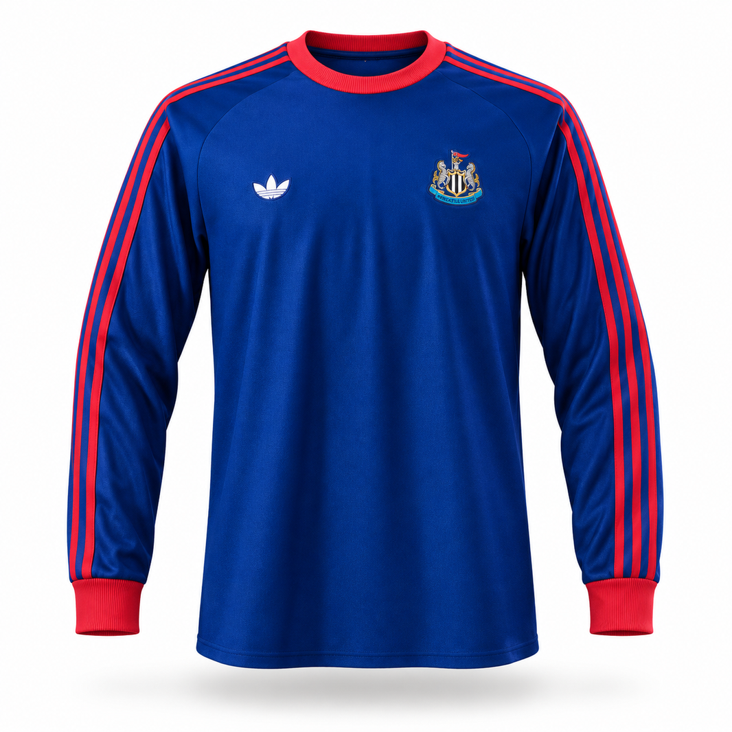Newcastle United Camiseta Terrace Icons Manga Longa Azul
