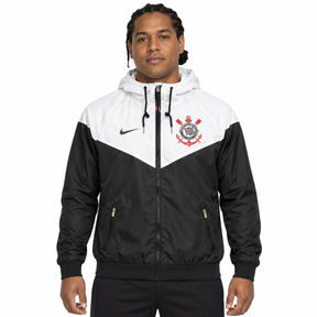 SC Corinthians Jacket Windbreaker Black and White - Veste