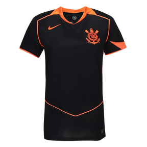 Camisa Corinthians III 25/26 - Torcedor Nike Feminina - Preta e laranja