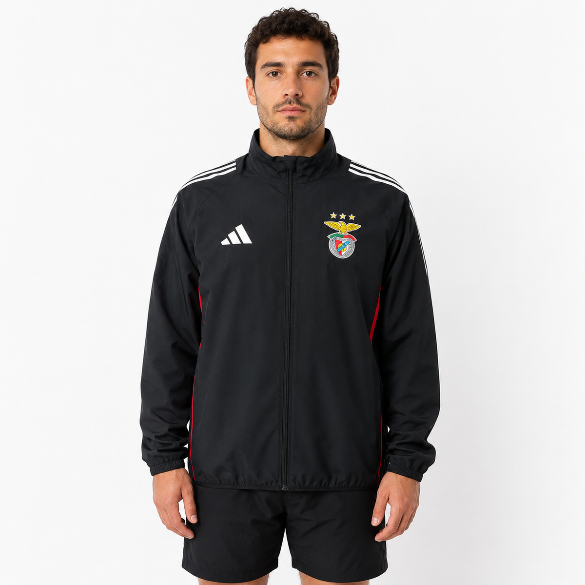 SL Benfica Jaqueta Corta-vento - Preta - 2 em 1