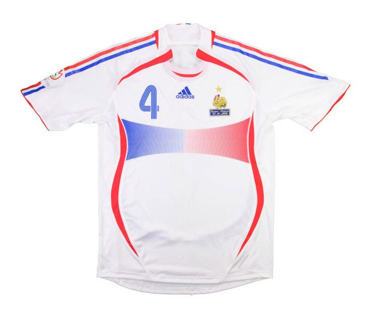 Camisa Retrô 2006 Seleção da França I Adidas Masculina - Branca