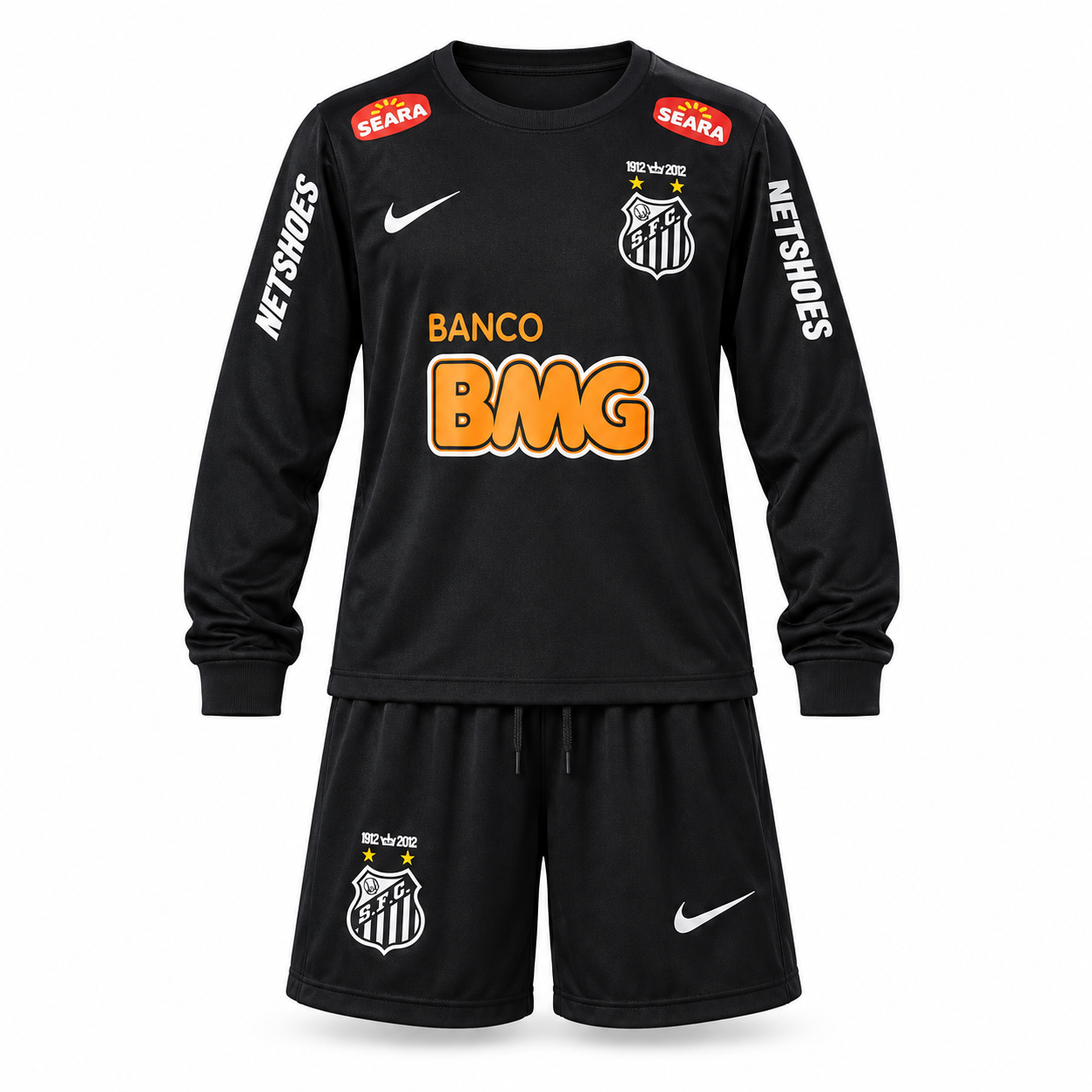 Santos FC 2012 Away Manga longa - Kids Kit Retro