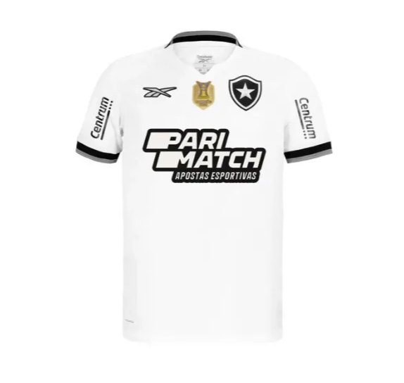Camisa Botafogo III 24/25 - Torcedor Reebok Masculina - Branca com detalhes em preto