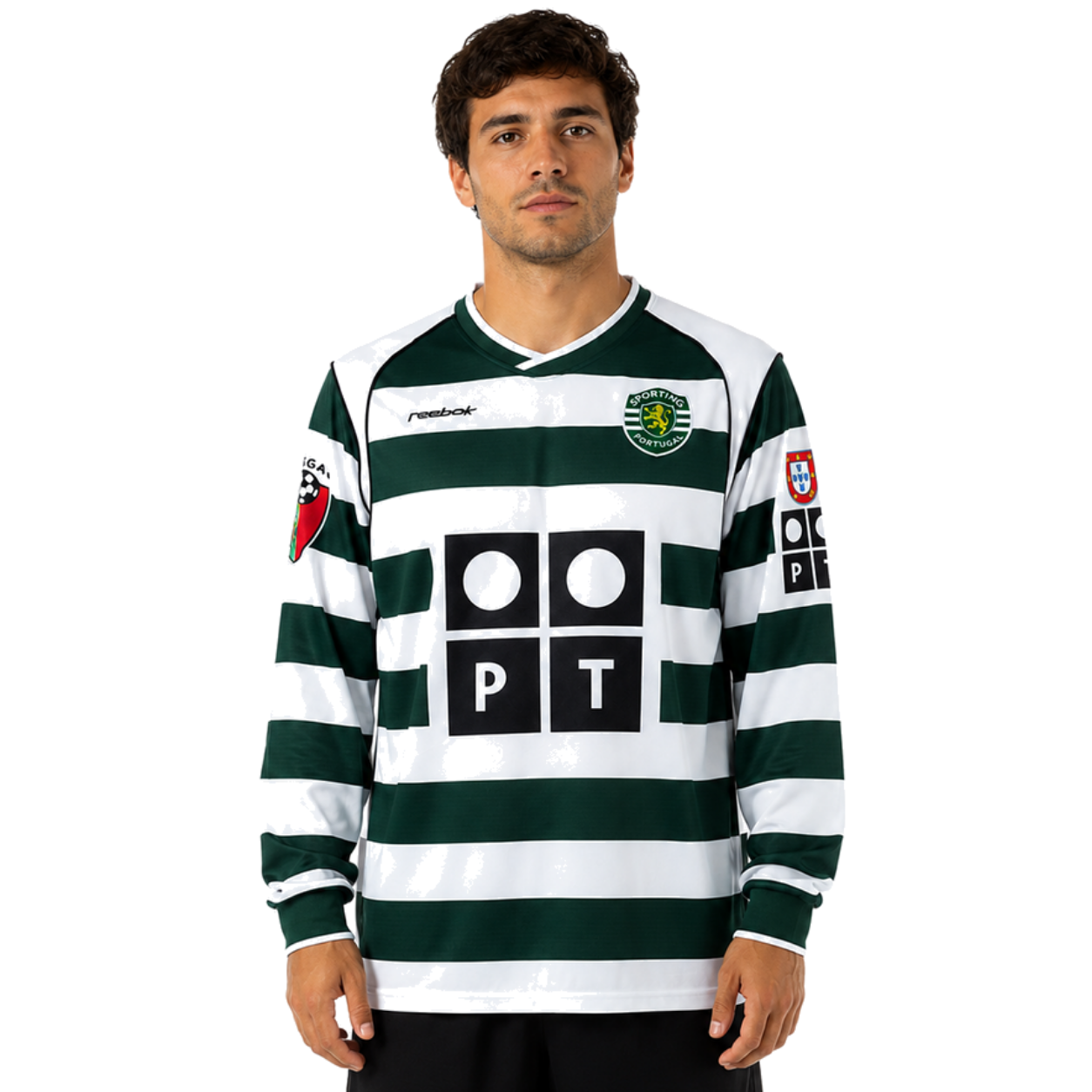 Sporting CP 01/03 Home Mangas longa - Retrô