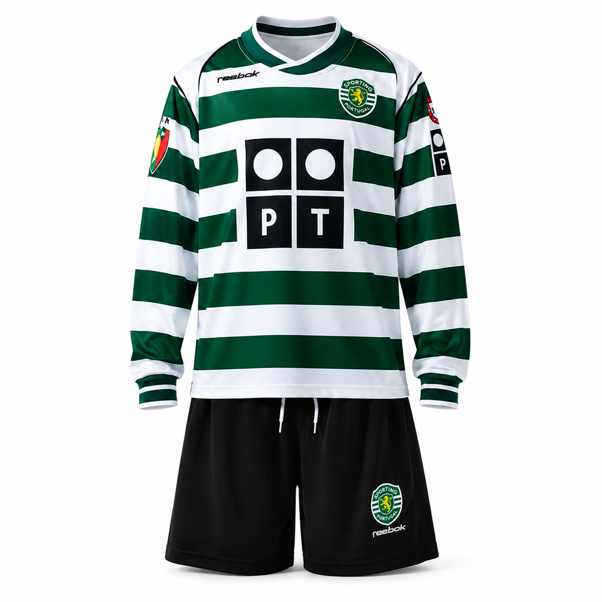 Sporting CP 25/26 Home Retro Mangas Longa - Kids Kit