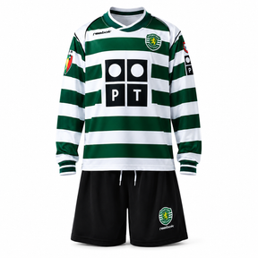 Sporting CP 25/26 Home Retro Mangas Longa - Kids Kit