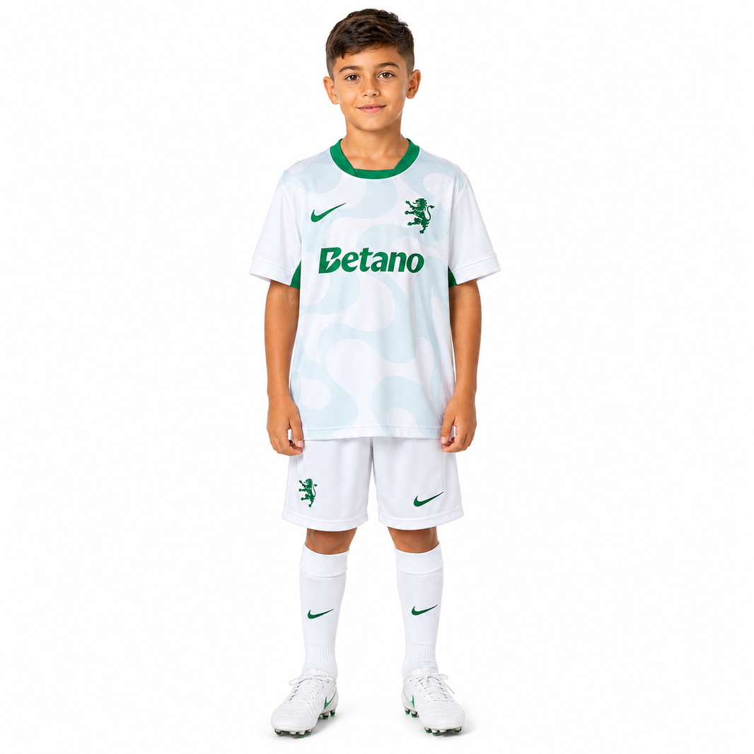 Sporting CP 25/26 Terceiro Uniforme - Conjunto Infantil