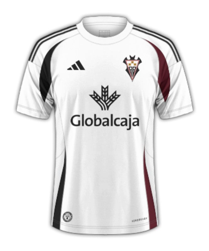 Camisa Albacete l 24/25 - Torcedor Adidas Masculina - Branco / Preto / Clarete