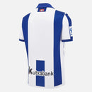 Camisa Real Sociedad l 24/25 - Torcedor Macron Masculina - Branca e azul