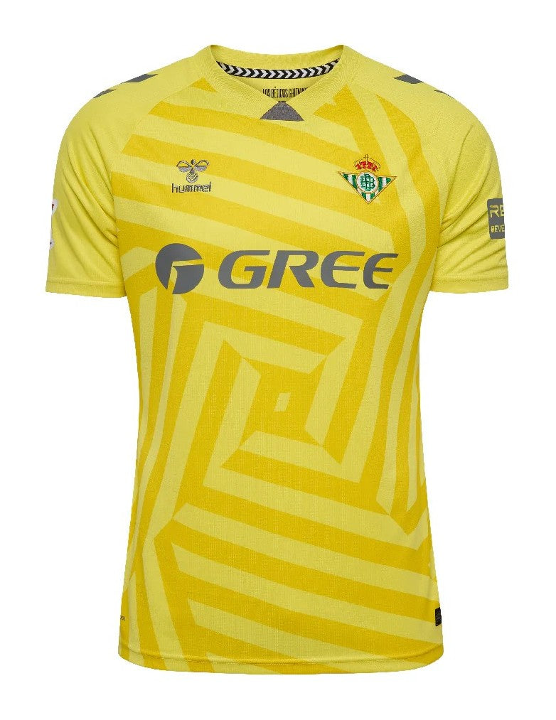 Camisa Real Betis GR 25/26 - Torcedor Hummel Masculina - Amarelo e cinza