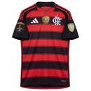 Camisa Flamengo I 25/26 - Torcedor Adidas Masculina - Preta e vermelha