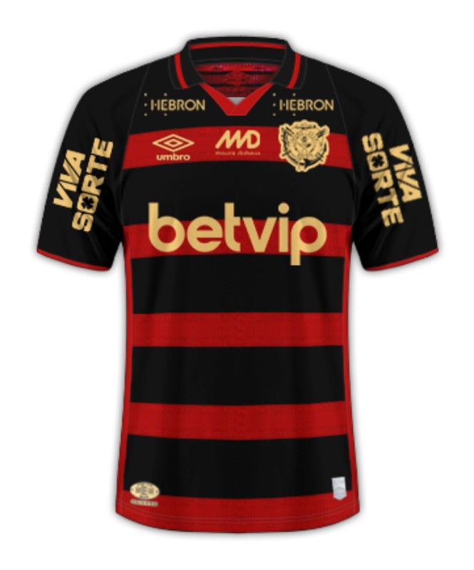 Camisa Sport Recife I 24/25 - Torcedor Umbro Masculina -Preto e Vermelho