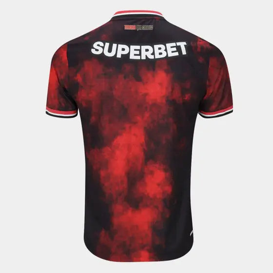 Camisa São Paulo III 24/25 - Torcedor New Balance Masculina - Preta e vermelha