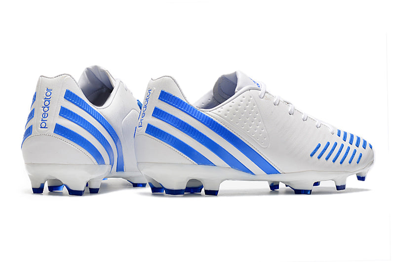 Chuteira de Campo Adidas Predator Falcon Retro FG - Branco e Azul