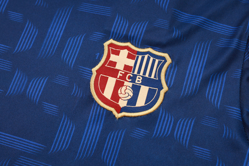 Conjunto Barcelona Treino Camisa manga curta + short 24/25 - Masculino Nike - Azul Royal