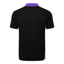 Conjunto Real Madrid Treino 24/25 - Masculino adidas - Preto (Gola Roxa)