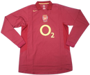 Camisa Retrô Arsenal Manga longa I 02/04 - Masculina Nike - Vermelha e branca