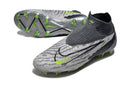 Chuteira de Campo NIKE PHANTOM GX ELITE DF Link FG - Cinza/Prata/Verde