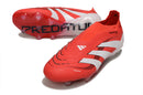 Chuteira de Campo Adidas Predator Elite LL sem cadarço FG - Vermelho
