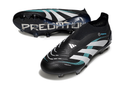 Chuteira de Campo Adidas Predator Elite LL sem cadarço FG - Preto e Azul agua