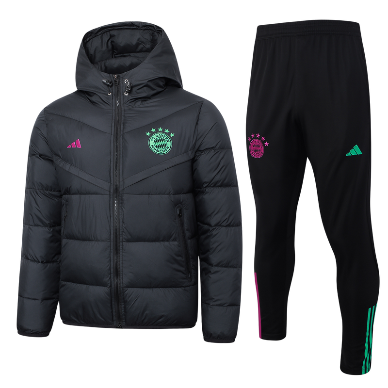 Jaqueta de algodão Bayern de Munique Treino 23/24 - Masculino Adidas - Preta