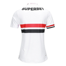 Camisa São Paulo I 25/26 - Torcedor New Balance Feminina - Branca com detalhes em vermelho e preto