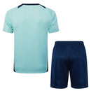 Conjunto Manchester United Treino Camisa manga curta + short 24/25 - Masculino Adidas - Verde Claro