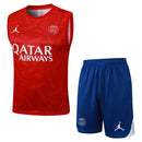 Conjunto Paris Saint-Germain Treino Camisa Regata + short 24/25 - Masculino Jordan - vermelho