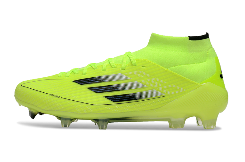 Adidas F50 Elite Mid High Top FG Football Boots - Lime Green