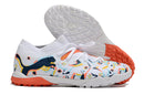 Chuteiras de futebol Puma Future X Powercat Tokyo Match TF - Branco/Laranja