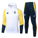 Conjunto Real Madrid Treino 24/25 - Masculino Adidas -  Branco e azul