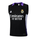 Conjunto Real Madrid Treino Camisa Regata + short 24/25 - Masculino adidas - preto (gola roxa)