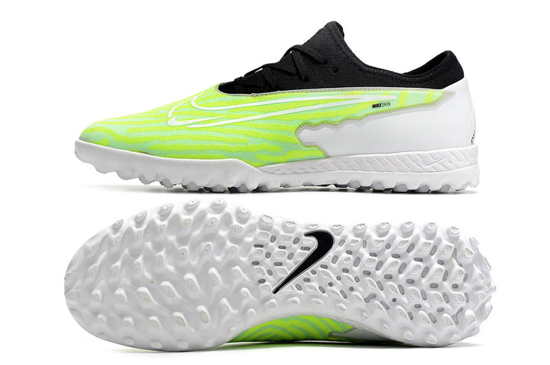 Chuteira de Campo Nike React Phantom GX Pro TF - Branco/Verde/Preto