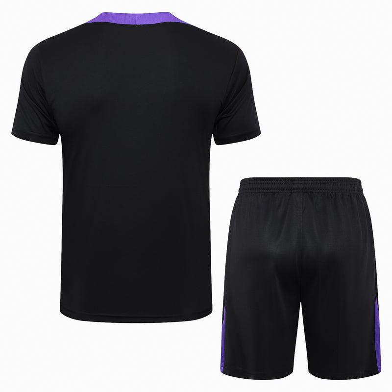 Conjunto Paris Saint-Germain Treino Camisa manga curta + short 24/25 - Masculino Jordan - Preto