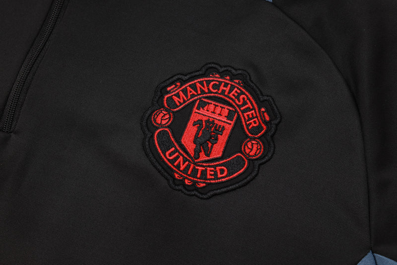 Conjunto Manchester United 24/25 - Masculino Adidas - Preto