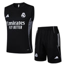 Conjunto Real Madrid Treino Camisa Regata + short 25/26 - Masculino adidas - Preto