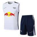 Conjunto Red Bull Leipzig Treino Camisa Regata + short 23/24 - Masculino Nike - Branco e azul
