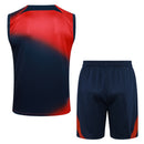 Paris Saint-Germain Training Set Tank Top Shirt + Shorts 24/25 - Men's Nike - Red and Blue