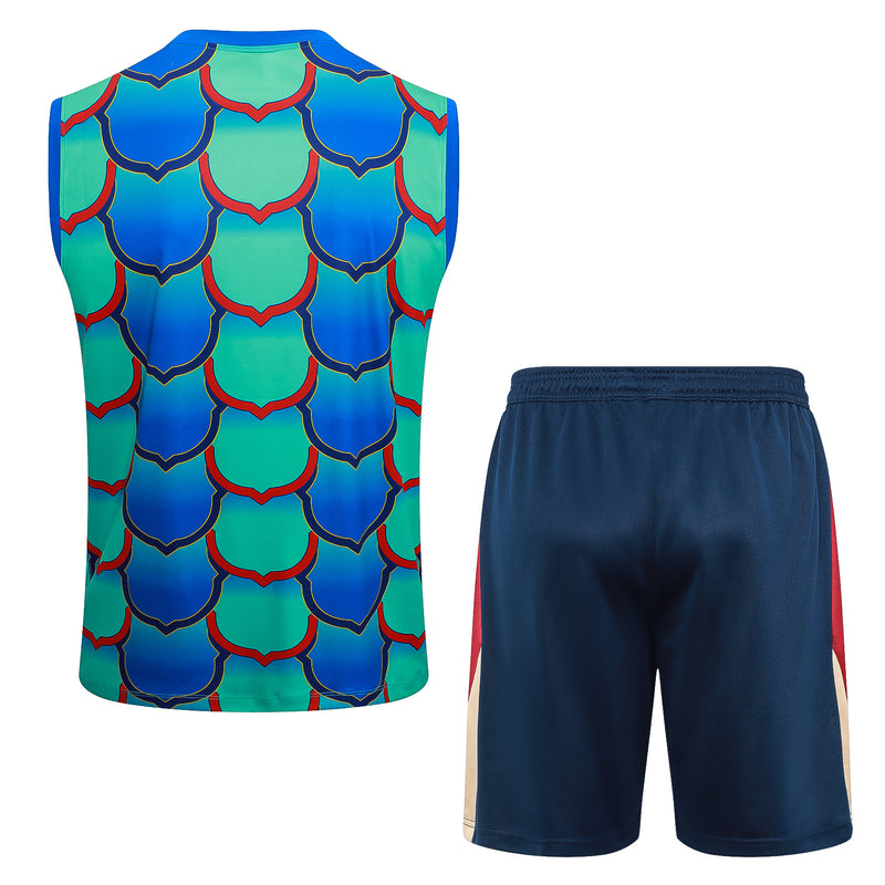 Conjunto Barcelona Treino Camisa Regata + short 24/25 - Masculino Nike - verde claro