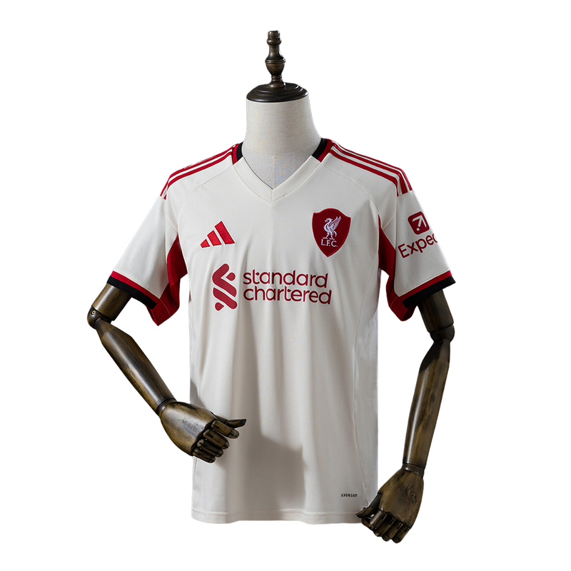 Camisa Liverpool II 25/26 - Torcedor Adidas Masculina - Bege com detalhes em vermelho e preto